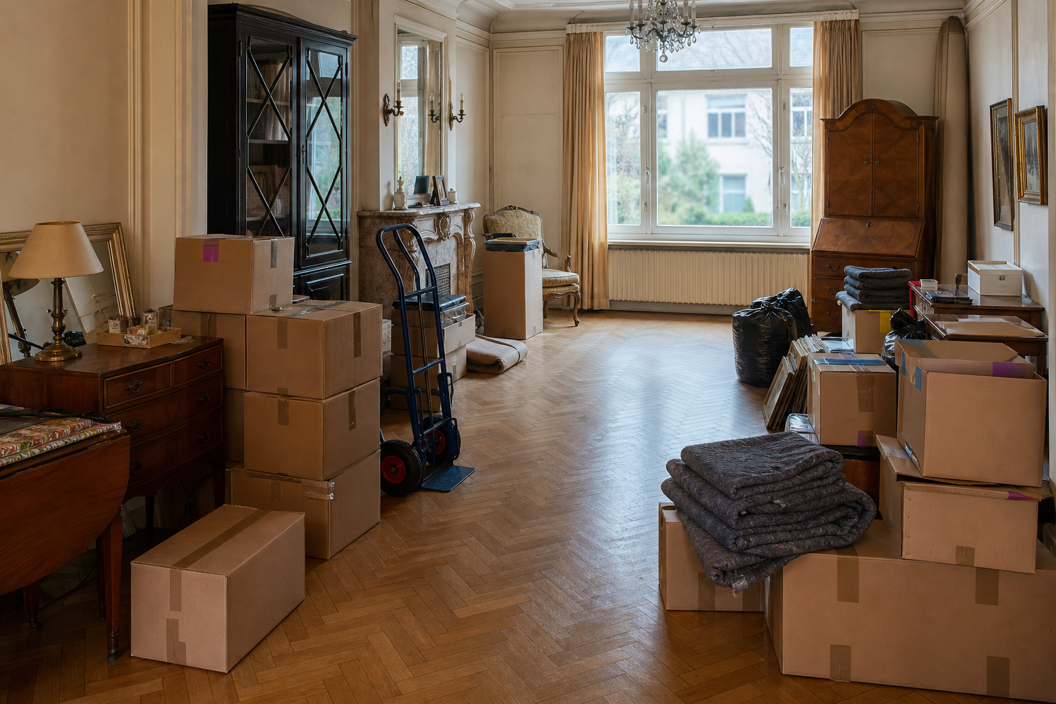Vide maison bel-étage à Wezembeek-Oppem : avant, en cours et après — intervention en cours