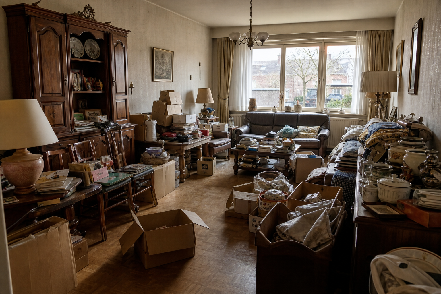 Vide maison familiale à Wommelgem : avant, en cours et après — avant débarras