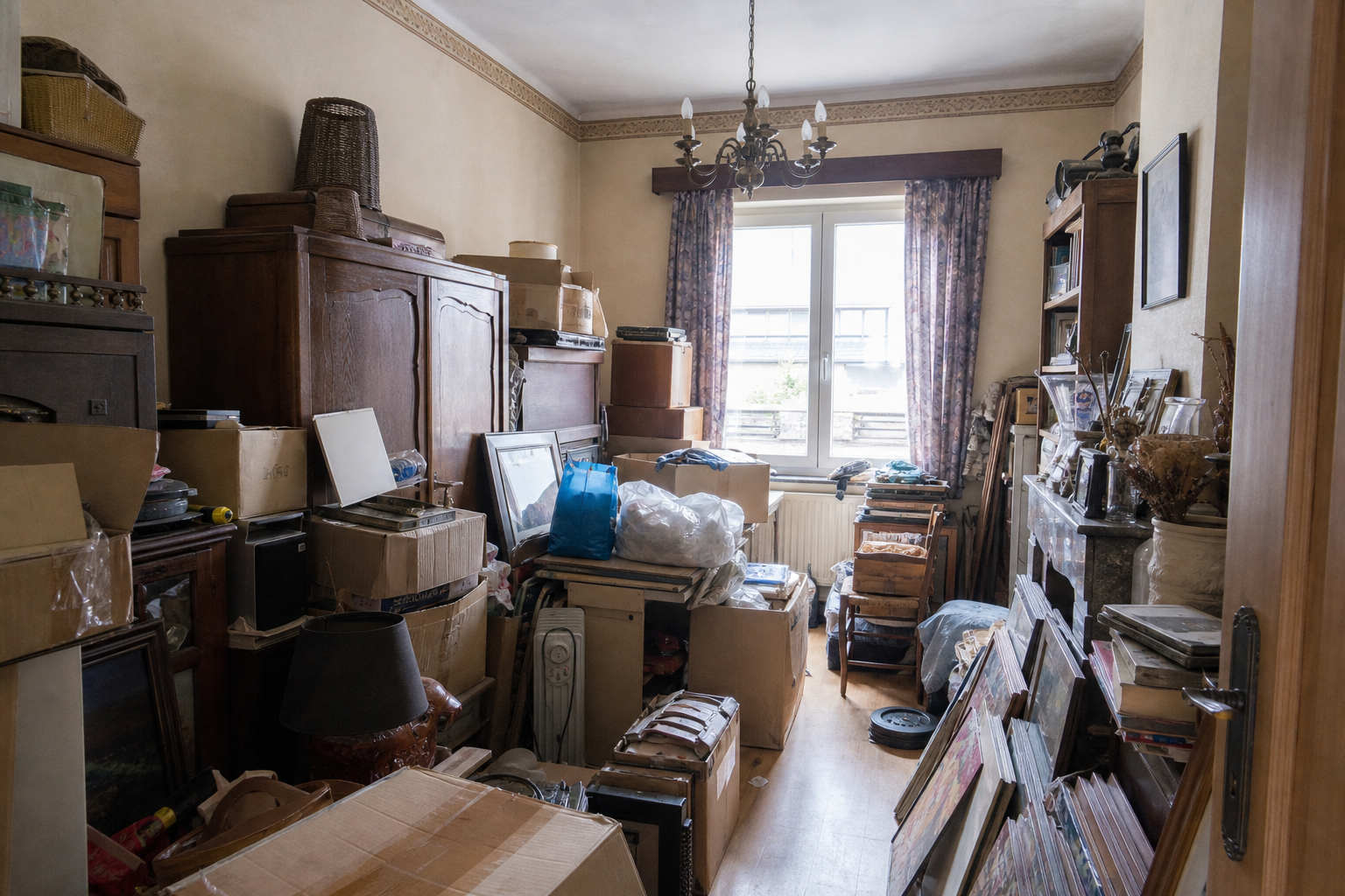 Vide maison familiale à Zemst : avant, en cours et après — avant débarras