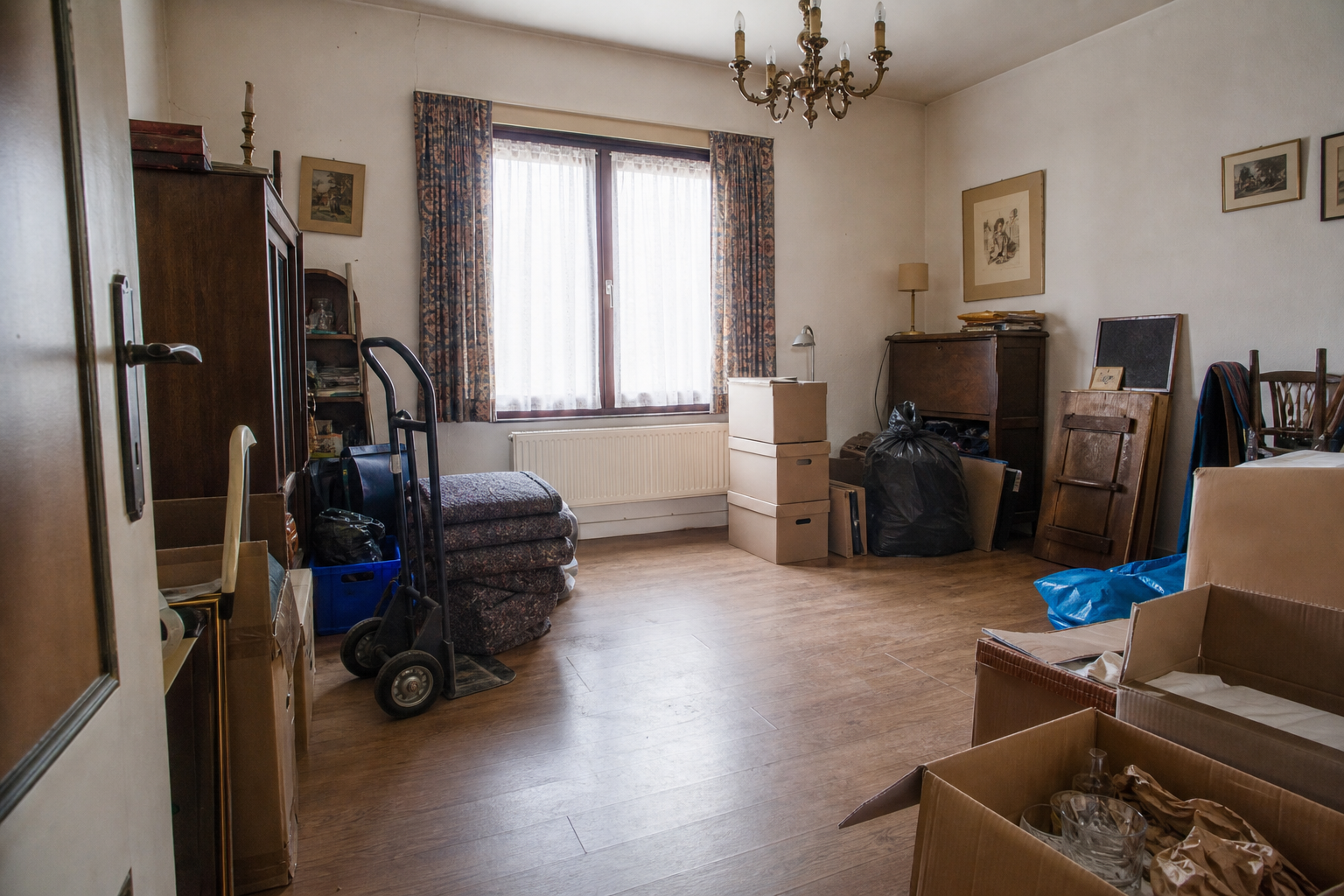 Vide maison familiale à Zemst : avant, en cours et après — intervention en cours