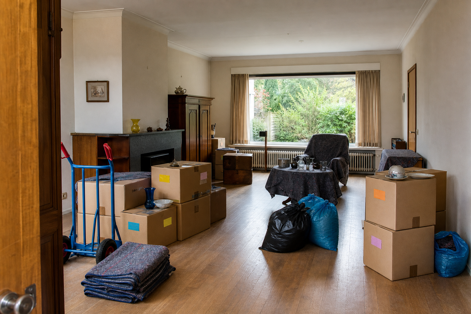 Vide villa à Zoersel : avant, en cours et après — intervention en cours