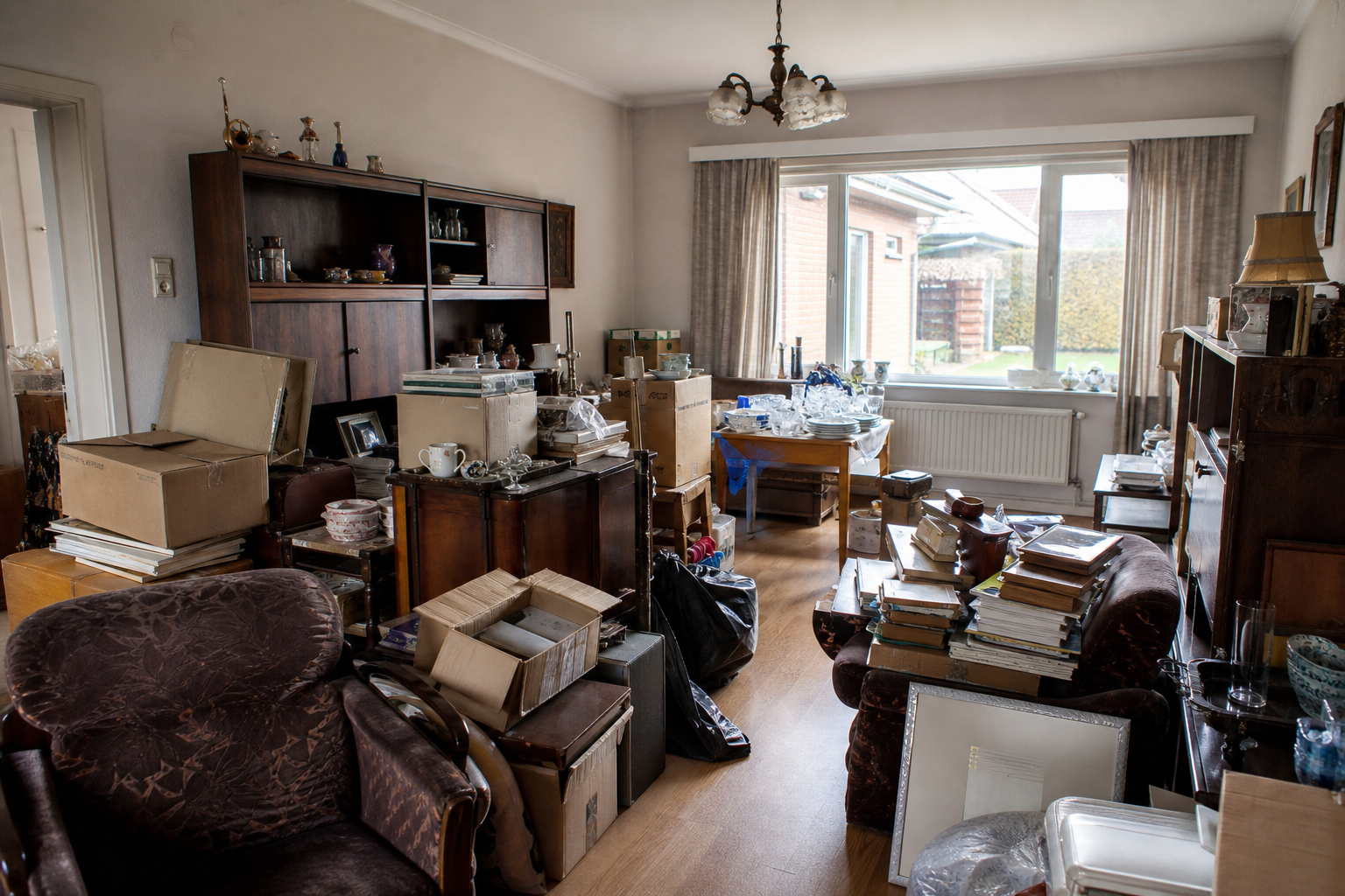 Vide maison familiale à Zonhoven : avant, en cours et après — avant débarras
