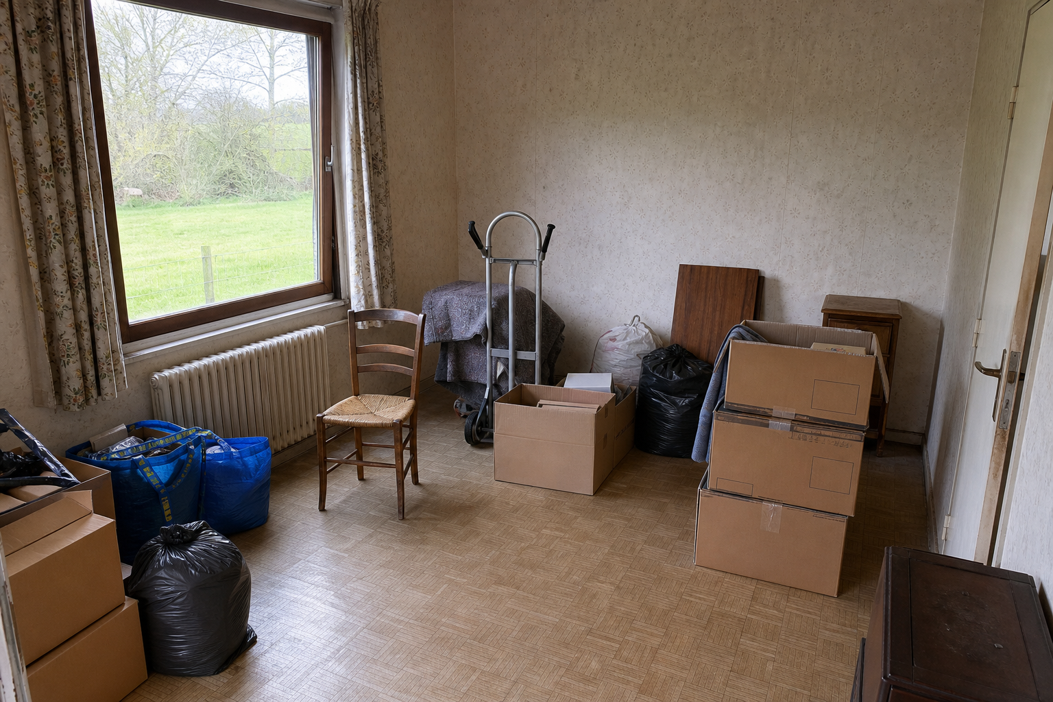 Vide résidence secondaire à Zwalm : avant, en cours et après — intervention en cours